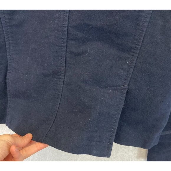 Treasure & Bond Zip Up Military Jacket Womens Medium M Navy Blue Double Breasted - Picture 15 of 16